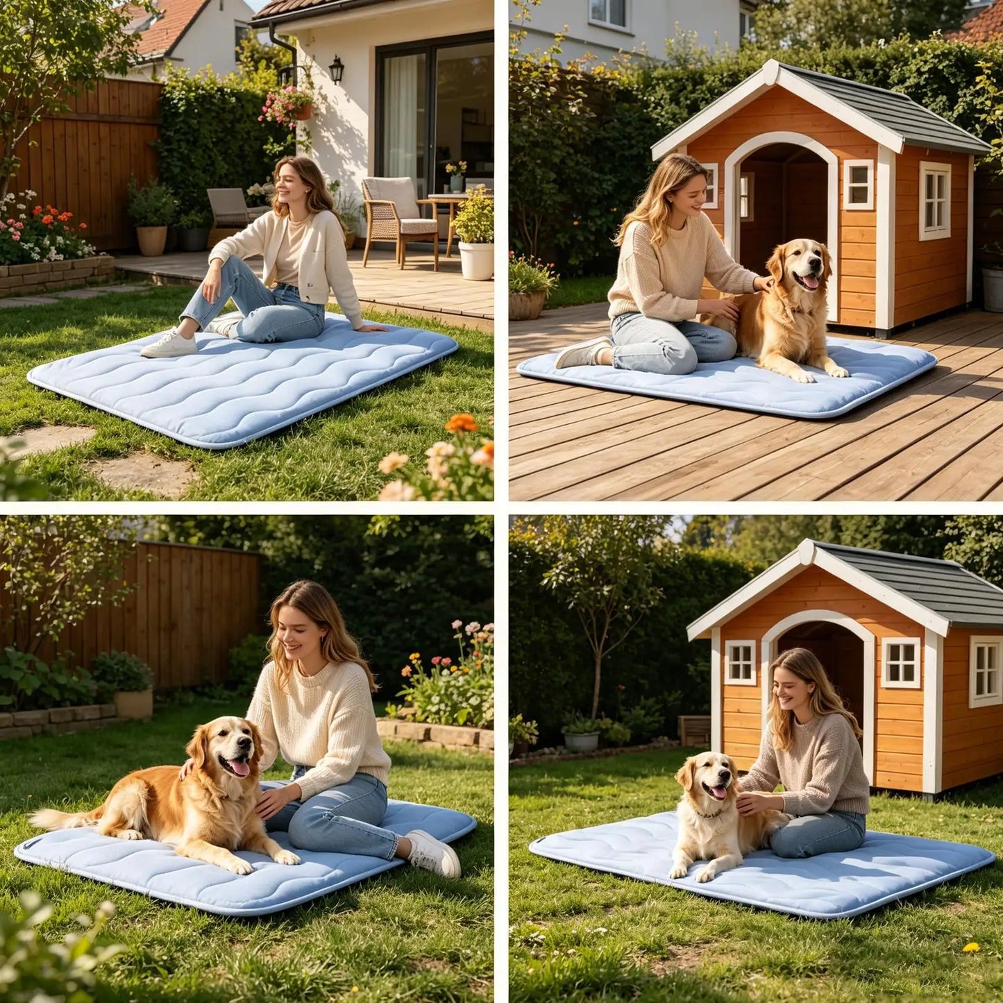 Cooling Mat for Dogs Breathable Washable Non-Slip Cat Cooling Mat for Puppy Sleeping Summer Outdoor Indoor Car Travel Crate Cage