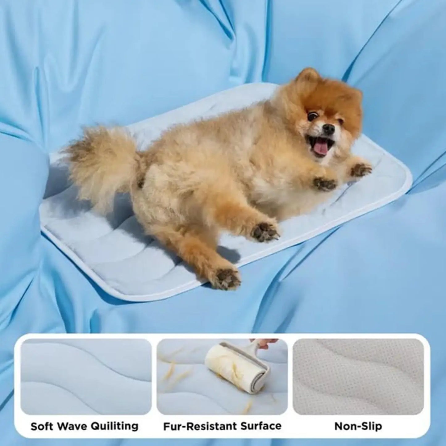 Cooling Mat for Dogs Breathable Washable Non-Slip Cat Cooling Mat for Puppy Sleeping Summer Outdoor Indoor Car Travel Crate Cage